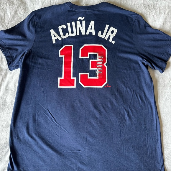 NIKE Men’s XL Atlanta Braves t-shirt - Ronald Acuña Jr. - Picture 3 of 5